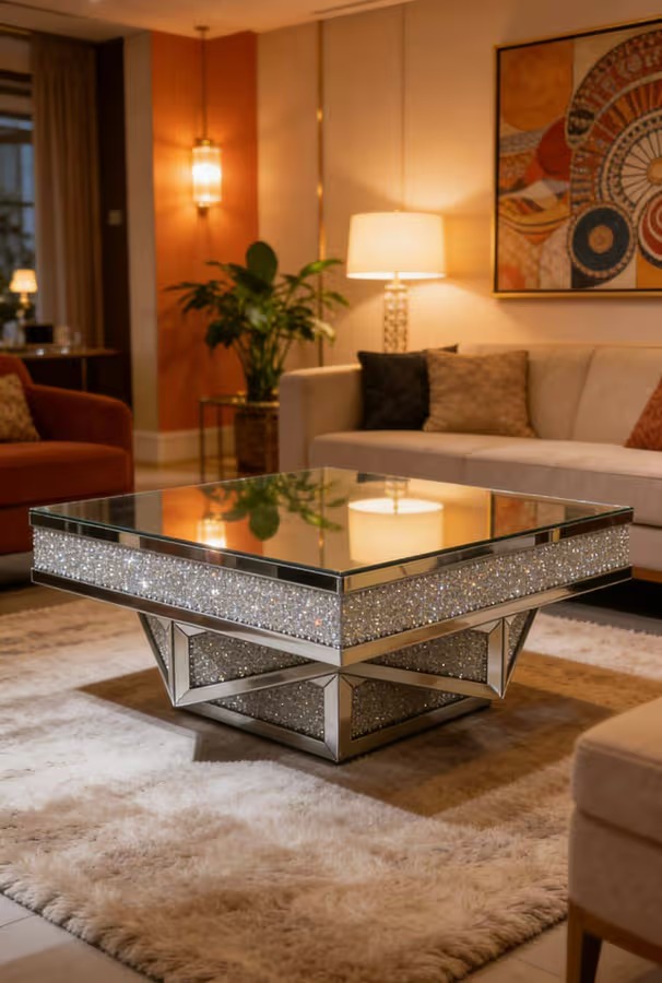 EasyLoft Mirrored Luxury Coffee Table