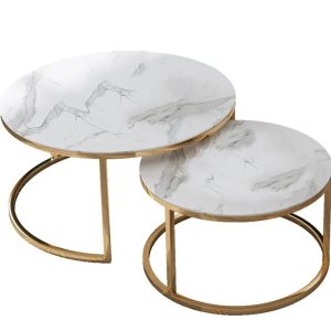 Gold Round Living Room Centre Tables