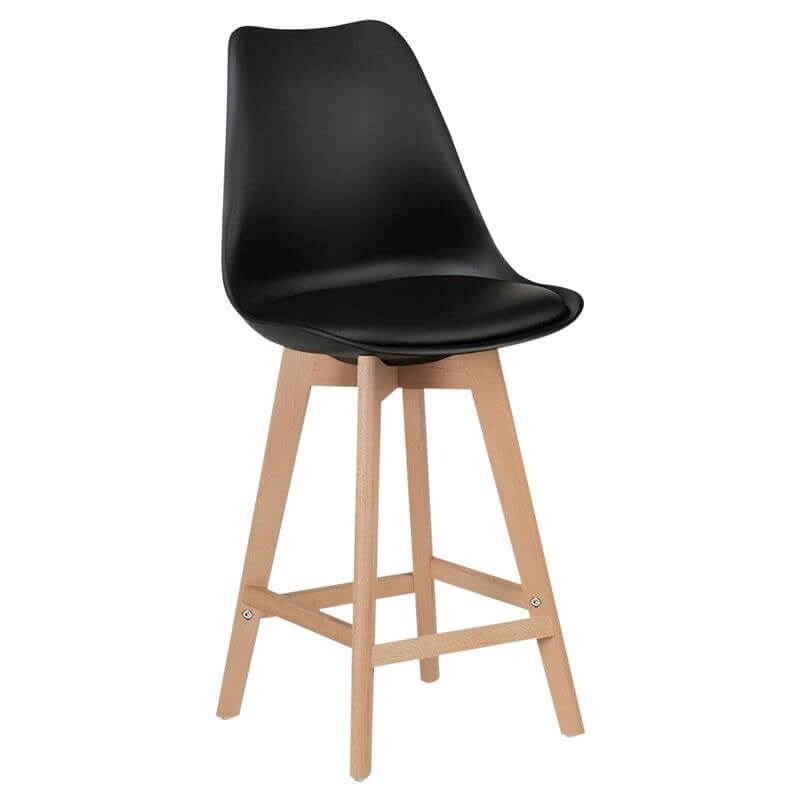 Wooden Leg Kitchen Counter Chair