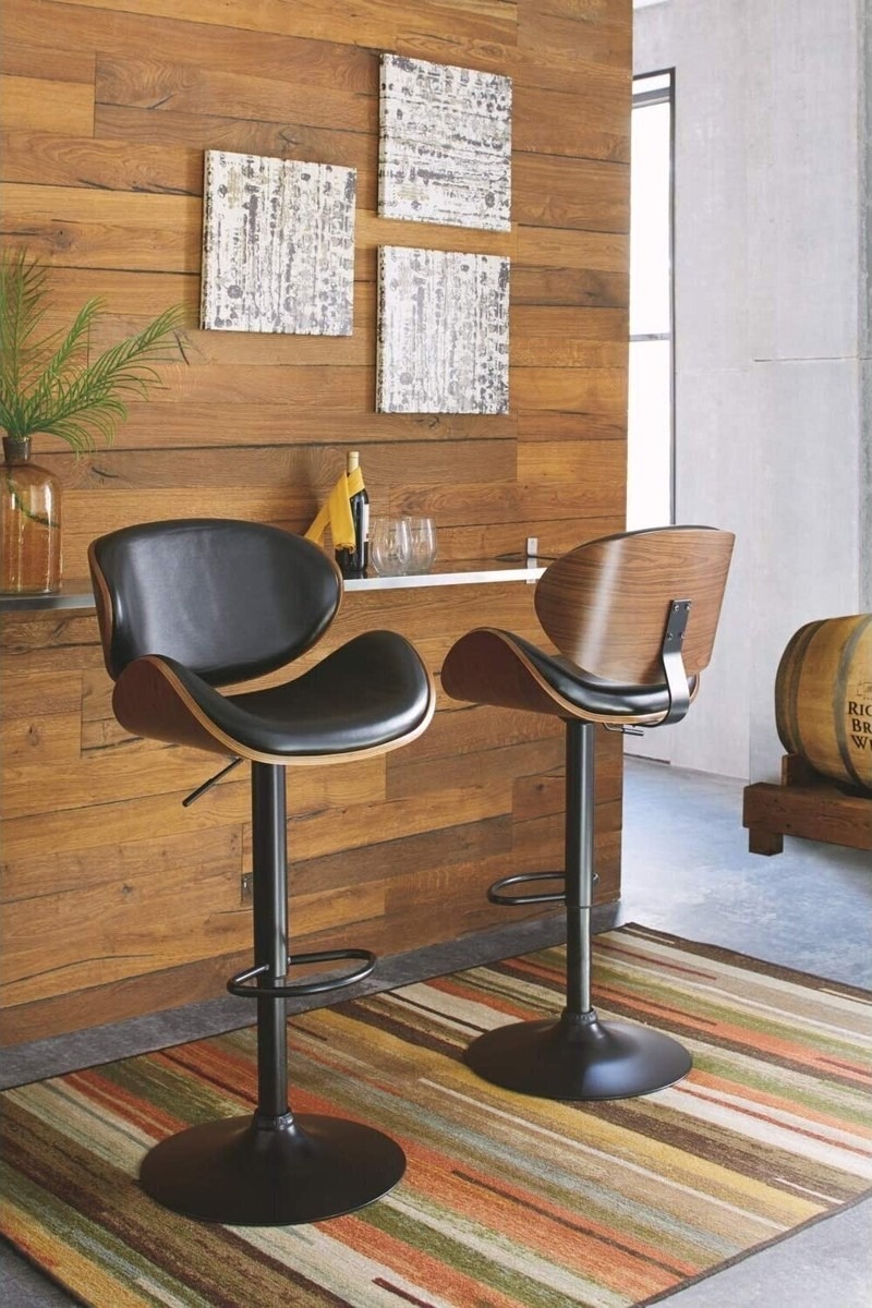 Modern Adjustable Swivel Bar Stool | PU Leather Kitchen Counter Chair - Image 3