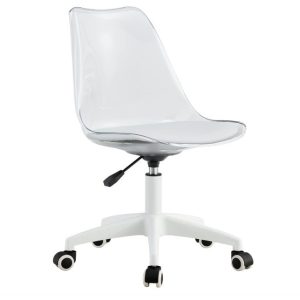 Transparent Office Chair – Adjustable Acrylic Swivel Desk Chair