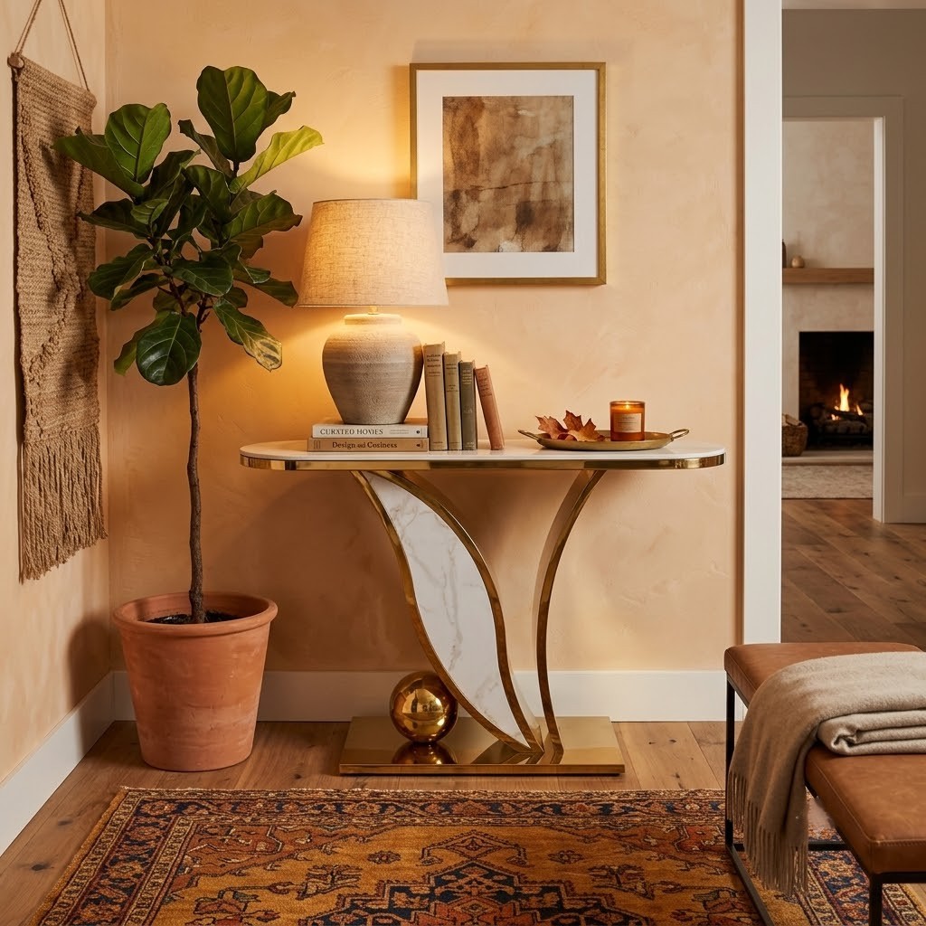 Laurel Marble Console Table - Image 2