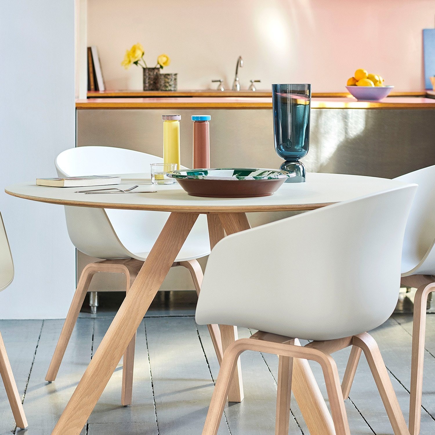 Modern White Tub Chair – Chic Dining Chair for Home & Kitchen - Image 3